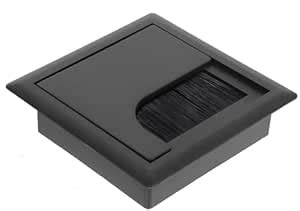 24x7 eMall 8 Cm Aluminum Office Desk Wire Cable Hole Cover with Dust ...