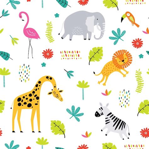 Tropical Animals Pattern 的图像结果