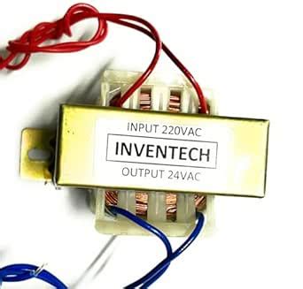 INVENTECH Power Transformer, 220vac input and 24vac output 500MA Step ...