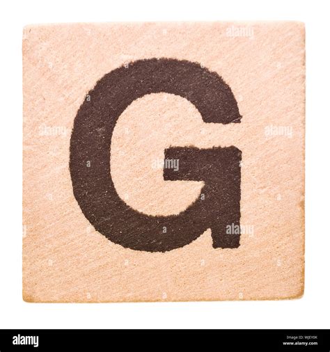 Block with Letter G isolated on white background Stock Photo - Alamy