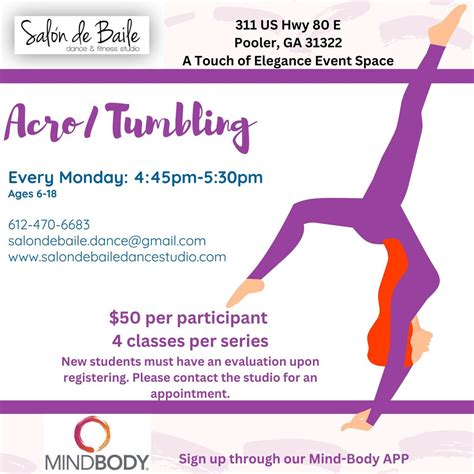 Acro/Tumbling for Kids & Teens at Salon de Baile Dance & Fitness Studio ...