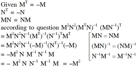 Matrices - JEE Main Previous Year Question with Solutions