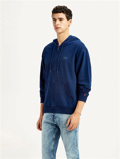 Men's Brand Logo Navy Hooded Sweatshirt – Levis India Store