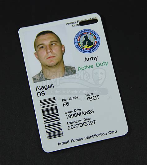 Military Id Card Cac Us Army Marines Id Card Movie Prop Badge Id Fbi ...