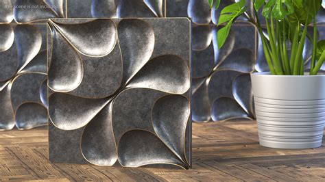 3D model 3D Wall Panel Drops Metal | 3D Molier International