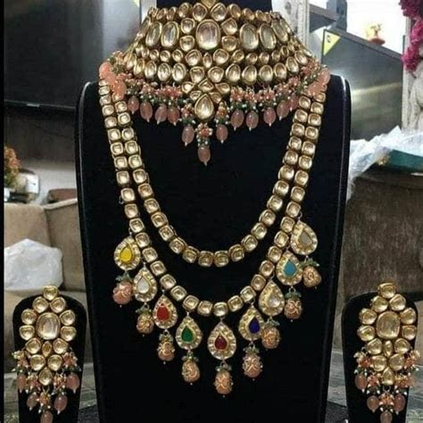 Beautifull Semi Bridal KUNDAN Choker Necklace with meenakari – Zevar