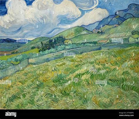 Van Gogh Landscape from Saint Remy (Wheatfield behind Saint Paul ...