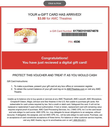 Image result for AMC Gift Card