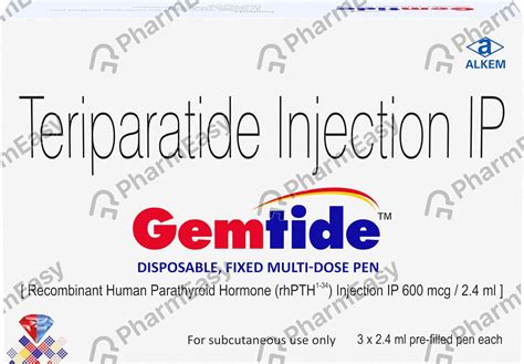 Gemtide 600 MCG/2.4ML Injection (7.2): Uses, Side Effects, Price ...
