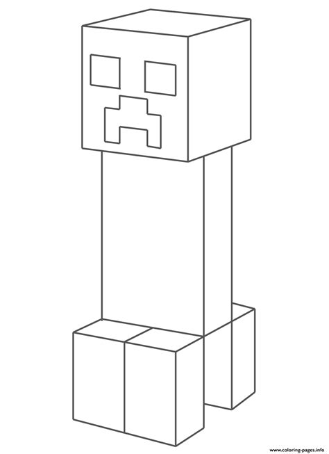 Creeper Minecraft Coloring Pages