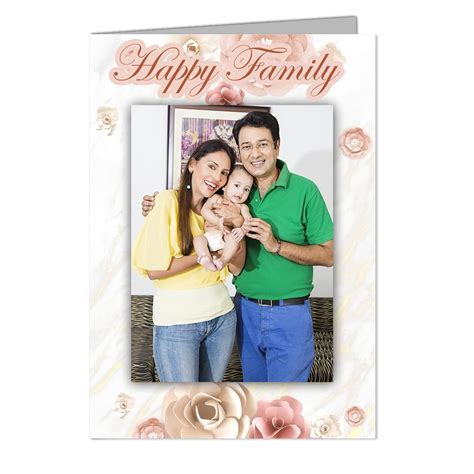 Fab Fly Customized HAPPY FAMILY (Your Own Photo and Text) Greeting Card ...