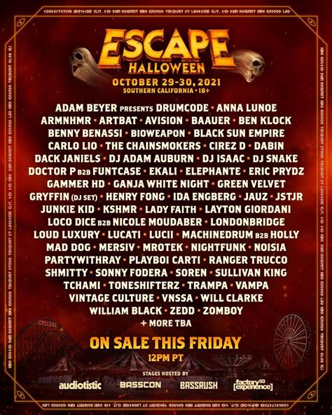 Festival: Escape Halloween – San Bernadino, Calif. tickets and lineup ...