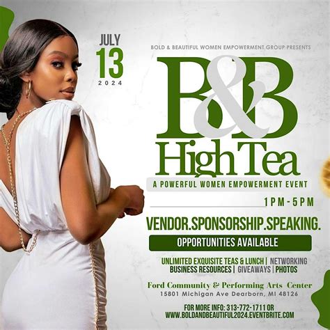 Bold & Beautiful High Tea Party Event, Ford Community & Performing Arts ...