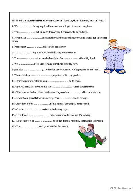 Modal Verbs Worksheet 的图像结果