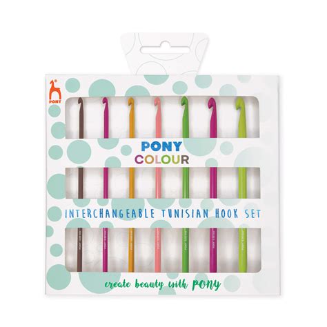 Pony Colour Interchangeable Tunisian Crochet Hook Set – Magic Needles