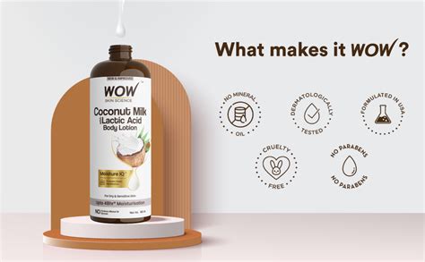 Buy WOW Skin Science Coconut Milk & Argan Oil Body Lotion - Medium ...