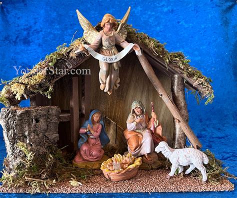 Fontanini Nativity Set 5" with 9.5" Wooden Stable 54436 - Yonder Star ...