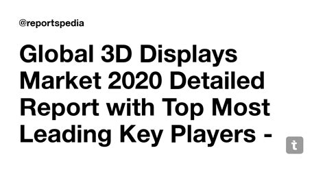 Global 3D Displays Market 2020 Detailed Report with Top Most Leading ...