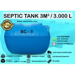 Jual Septic Tank BIOTECH Tipe BC-5 ukuran 5M3 / Kapasitas 5000 Liter ...