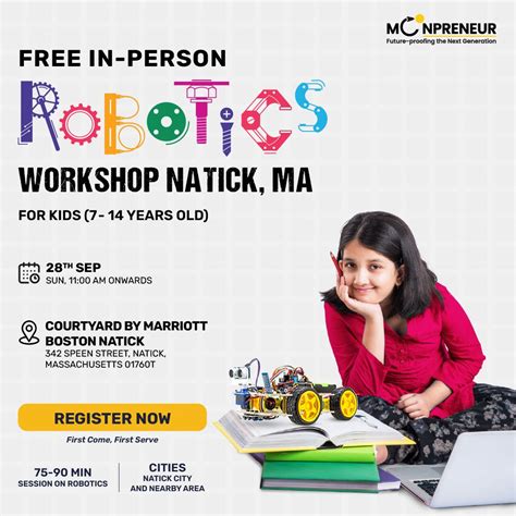 In-person Robotics Workshop For Kids (Free) at Natick, MA, Courtyard by ...