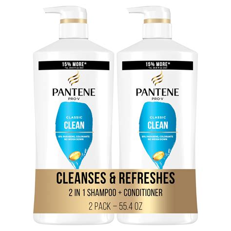 Amazon.com: Pantene Classic Clean 2-In-1 Shampoo & Conditioner Set, Pro ...