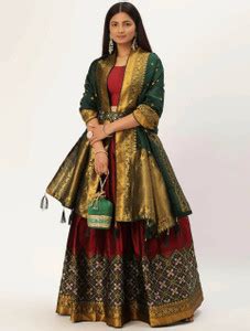 FLORA DESIGNER Self Design Semi Stitched Lehenga Choli - Buy FLORA ...