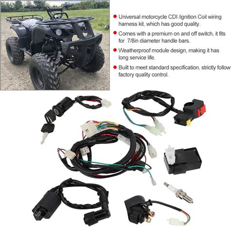 Buy Wiring Harness, Full Wiring Harness Solenoid Coil CDI Relay Kit ...