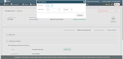 Print a Form Submission