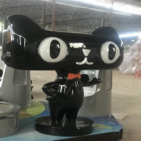 平台营销策划IP形象吉祥物企业卡通猫公仔玻璃钢人偶雕塑