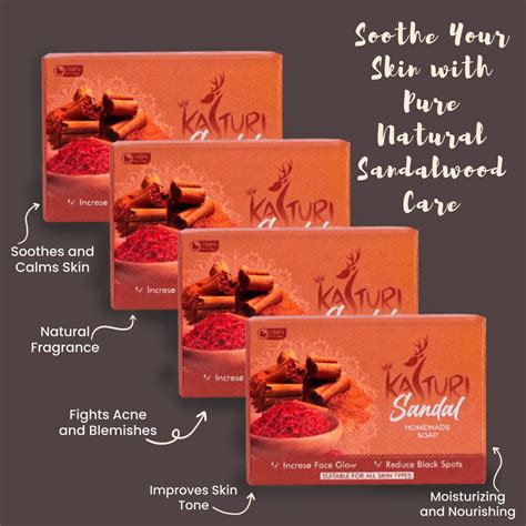 KASTURI Sandalwood Soap - Natural, Handmade | Paraben & Sulfate-Free ...