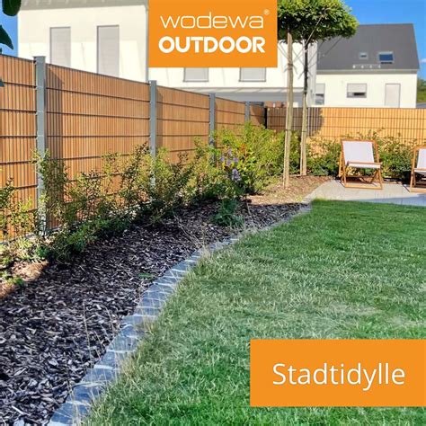 Accoya® Sichtschutz aus Holz Typ LÄRCHE für Doppelstabmatten 630/2500mm ...