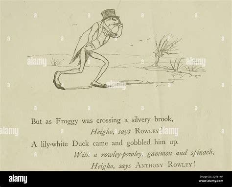This image depicts a scene from a nursery rhyme where Froggy is ...