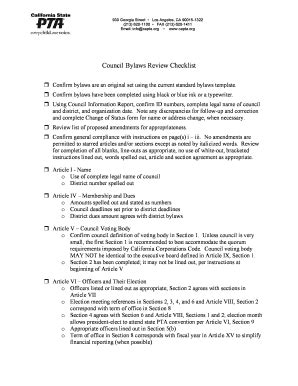 Fillable Online capta pta prinable bylaws california form Fax Email ...