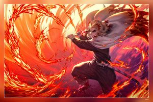 Anime Demon Slayer Kimetsu No Yaiba The Movie Mugen Train Kyojuro ...