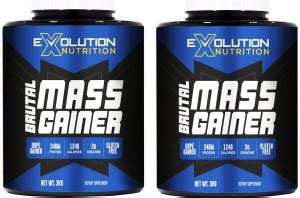 Evolution Nutrition Brutal Mass Gainer Combo Of 2 Calorie 1240(6.6Lbs+6 ...