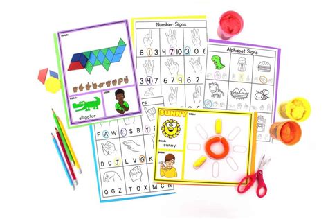 Image result for ASL Worksheets Bundle