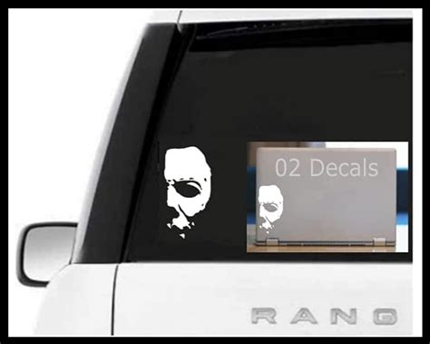 BizBugs Michael Myers Car Window Sticker | Creepy Half Face India | Ubuy