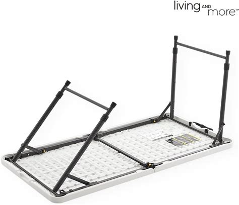 Buy Living and More 4 Foot Height Adjustable Fold-in-Half Table with ...