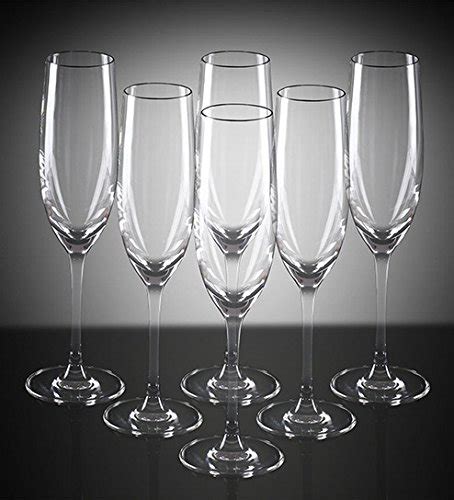 Buy Lucaris Crystal Glass Champagne Flutes, 180 Ml, Set Of 6 ...