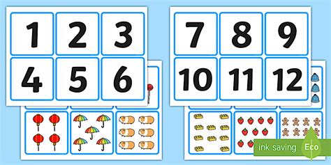 Foundation Phase Maths - Matching Cards: Number and Quantity 1-20