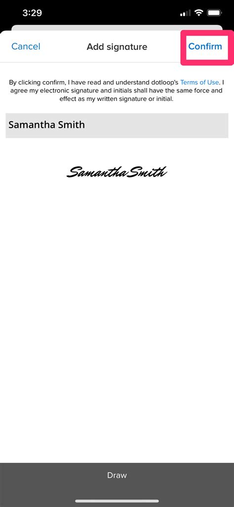 How to Sign Word iOS 的图像结果