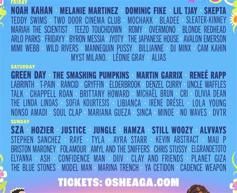 OSHEAGA! Stacked Lineup Includes Established Megastars And Leaders Of ...