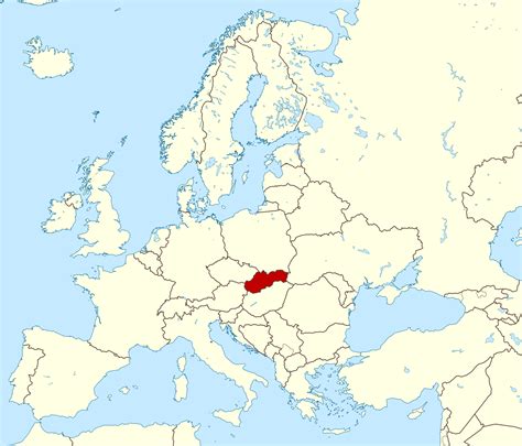 Detailed Slovakia location map | Vidiani.com | Maps of all countries in ...