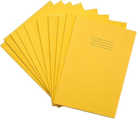 Rhino A4 Tinted Exercise Book, Yellow Cover with Blue Coloured Paper ...