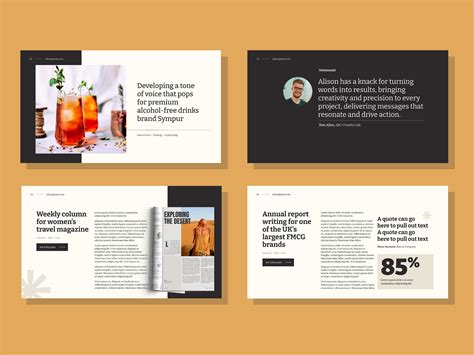 Copywriter Portfolio Template Figma Modern Minimal Copywriter Template ...