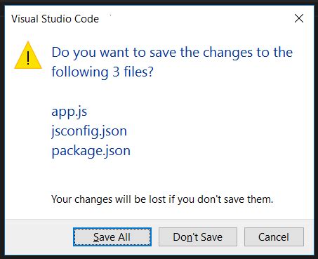 Image result for Visual Studio Code Exit Screen Shot