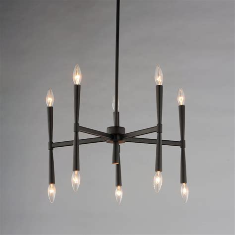 Maxim Lighting Rome 10-Light Matte Black Transitional Chandelier ...