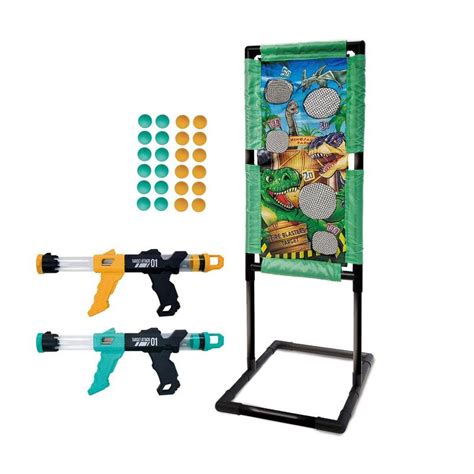 Buy Innov8 Dino Fire Target Set - Dual Air Powered Foam Blasters with ...