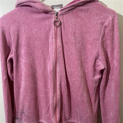 medium light pink jacket ink stain shown in last... - Depop