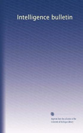 Intelligence bulletin: Volume 5 : Amazon.in: Books